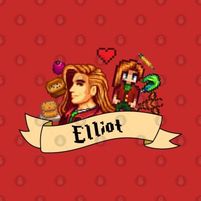 Elliot Stardew Valley Throw Pillow Official Stardew Valley Merch