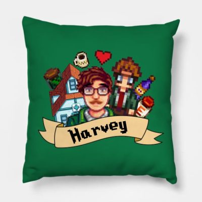 Harvey Stardew Valley Throw Pillow Official Stardew Valley Merch