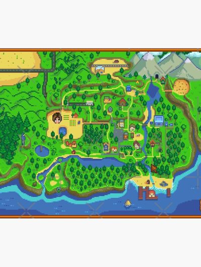 Stardew Valley Map Tapestry Official Stardew Valley Merch