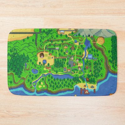 Stardew Valley Map Bath Mat Official Stardew Valley Merch