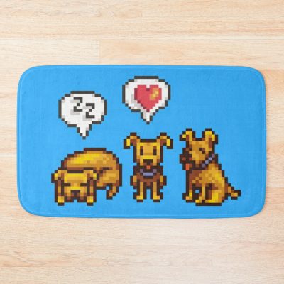 Stardew Valley Dogs Blue Collar Bath Mat Official Stardew Valley Merch