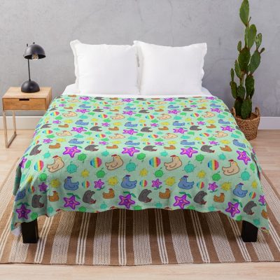 Stardew Valley Happy Time Jumble Throw Blanket Official Stardew Valley Merch