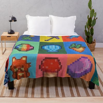 Stardew Valley Pixelart Throw Blanket Official Stardew Valley Merch