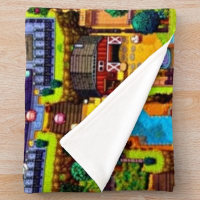 Stardew Valley Map Throw Blanket Official Stardew Valley Merch