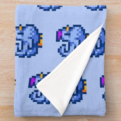 Stardew Valley Pixel Blue Chicken Throw Blanket Official Stardew Valley Merch