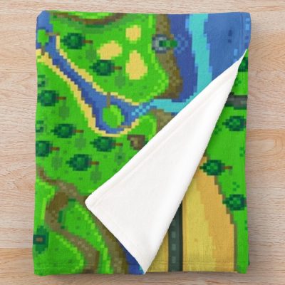 Stardew Valley Map Throw Blanket Official Stardew Valley Merch