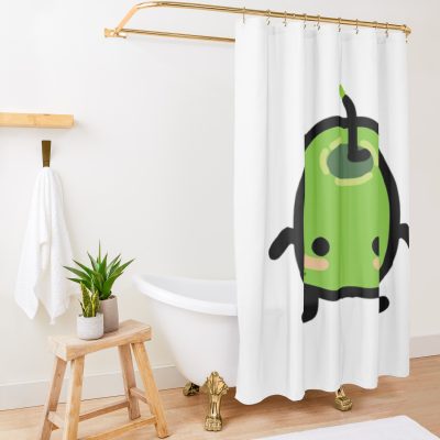 Green Junimo Stardew Valley Shower Curtain Official Stardew Valley Merch