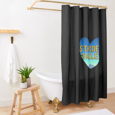 Stardew Valley Heart Shower Curtain Official Stardew Valley Merch