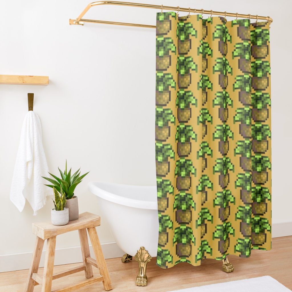 Stardew Valley Pixel Horseradish Shower Curtain Official Stardew Valley Merch