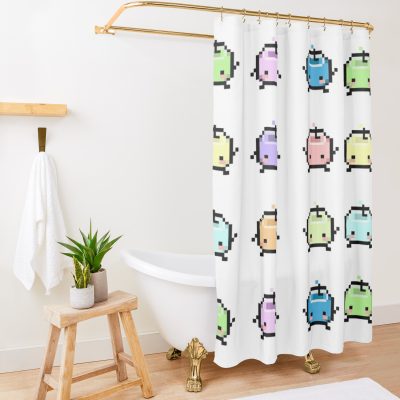 Stardew Valley Pastel Junimos Shower Curtain Official Stardew Valley Merch