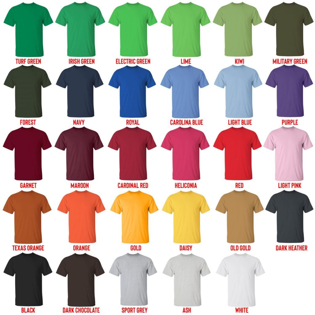 t shirt color chart - Stardew Valley Store